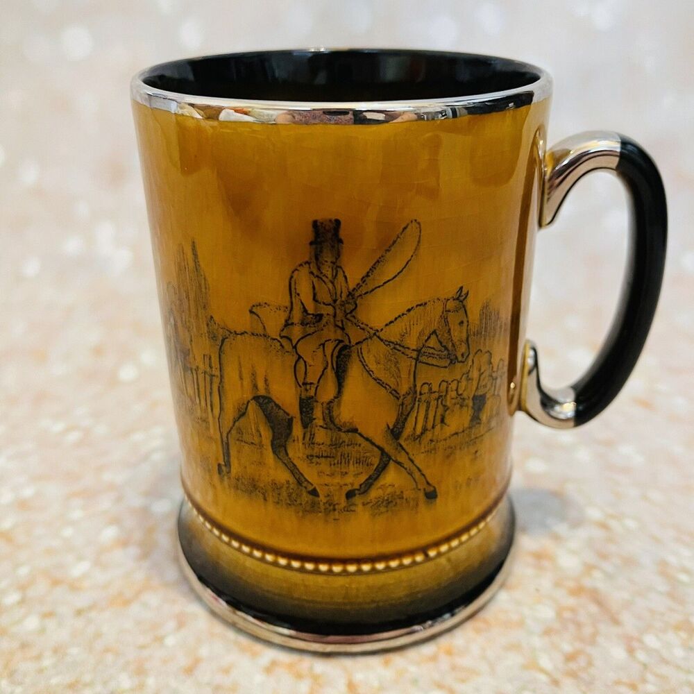 Vintage Arthur Wood Ye Olde Coaching & Hunting Days Beer Stein Mug Circa 1930s